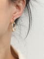 thumb Brass Cubic Zirconia Star Minimalist Drop Earring 1