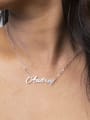 thumb Stainless steel Letter Minimalist Necklace 1