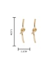 thumb Brass Irregular Knot Minimalist Stud Earring 3