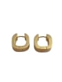 thumb Brass Geometric Minimalist Huggie Earring 3