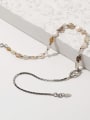 thumb Brass Freshwater Pearl Geometric Hip Hop Necklace 2