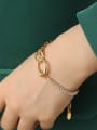 thumb Brass Cubic Zirconia Geometric Vintage Link Bracelet 2