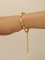 thumb Brass Cubic Zirconia Irregular Hip Hop Strand Bracelet 2
