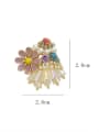 thumb Brass Imitation crystal Flower Luxury Earring 2