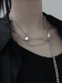 thumb Brass Hollow Geometric  Chain Vintage Necklace 2