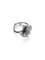 thumb Brass Flower Dainty Band Ring 2