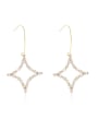thumb Copper Cubic Zirconia Geometric Dainty Hook Trend Korean Fashion Earring 0