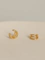 thumb Brass Geometric Minimalist Clip Earring 0