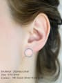 thumb Stainless steel Round Minimalist Geometric  Set Stud Earring 1