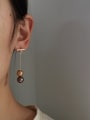 thumb Copper Imitation Pearl Tassel Minimalist Drop Trend Korean Fashion Earring 1