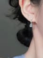 thumb Brass Cubic Zirconia Water Drop Dainty Stud Earring 1