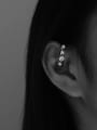 thumb Brass Cubic Zirconia Irregular Minimalist Single Earring(Single ) 2