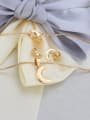 thumb Brass  Moon Earring and Necklace Set 2
