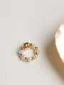 thumb Brass Freshwater Pearl Geometric Vintage Single Earring 3