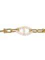 thumb Brass Imitation Pearl Geometric Vintage Bracelet 2