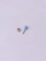 thumb Titanium Steel Opal Round Hip Hop Stud Earring(Single Only One) 3