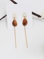 thumb Copper Resin Tassel Vintage Threader Trend Korean Fashion Earring 2