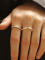 thumb Brass Shell Round Minimalist Band Ring 1