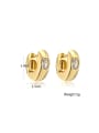 thumb Brass Cubic Zirconia Geometric Trend Stud Earring 2