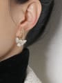 thumb Brass Freshwater Pearl Irregular Minimalist Drop Earring 1