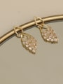 thumb Brass Cubic Zirconia Geometric Dainty Drop Trend Korean Fashion Earring 2