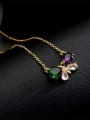 thumb Brass Cubic Zirconia Butterfly Vintage Necklace 1