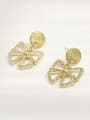 thumb Brass Cubic Zirconia Butterfly Cute Drop Trend Korean Fashion Earring 2