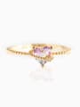 thumb Brass Cubic Zirconia Multi Color Irregular Cute Stackable Ring 4