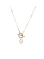 thumb Stainless steel Imitation Pearl Geometric Minimalist Necklace 0