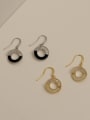 thumb Brass Cubic Zirconia Geometric Minimalist Hook Trend Korean Fashion Earring 3