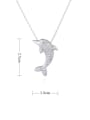 thumb Brass Cubic Zirconia Dolphin Minimalist Necklace 4