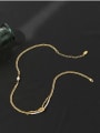 thumb Brass Imitation Pearl  Minimalist Hollow Chain Necklace 0