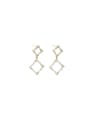 thumb Brass Cubic Zirconia Geometric Dainty Stud Earring 0