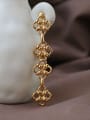 thumb Brass Flower Vintage Chinese knot  Drop Earring 4