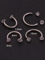 thumb Stainless steel Cubic Zirconia Geometric Cute Lip Rings&Lip studs (Single-Only One) 3