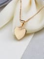 thumb Brass  Heart Earring and Necklace Set 2