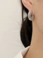 thumb Brass Hollow Geometric Vintage Hoop Trend Korean Fashion Earring 2