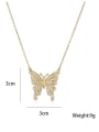 thumb Brass Cubic Zirconia Vintage Butterfly  Pendant Necklace 3
