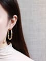 thumb Copper Round Minimalist Hoop Trend Korean Fashion Earring 1