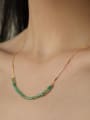 thumb Brass Glass beads Geometric Trend Necklace 1
