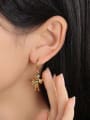 thumb Brass Geometric Vintage Huggie Earring 2