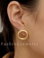 thumb Brass Hollow Geometric Minimalist Stud Trend Korean Fashion Earring 1