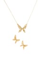 thumb Brass Hollow  Butterfly Minimalist Necklace 0