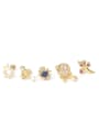 thumb Brass Cubic Zirconia Crown Cute Single Earring 4
