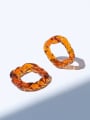 thumb Hand Glass  Twist Square Trend Band Ring 2