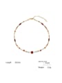 thumb Brass Natural Stone Ethnic Irregular Bracelet and Necklace Set 1