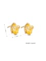 thumb Brass Cubic Zirconia Icon Trend Stud Earring 4