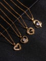 thumb Copper Cubic Zirconia Heart Trend Pendant Necklace 1