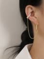 thumb Brass Imitation Pearl Heart Minimalist Single Earring 1