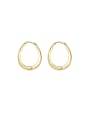 thumb Brass Geometric Minimalist Huggie Earring 2